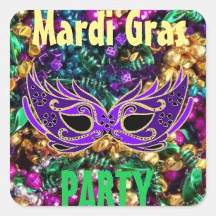 Mardi Gras Party 20 set Label Sticker Mardigras