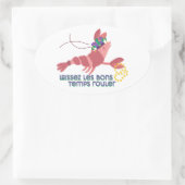 Mardi Gras Party Crawdad Ovale Sticker (Tas)