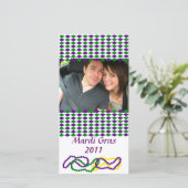 Mardi Gras Party fotokaart (Staand voorkant)