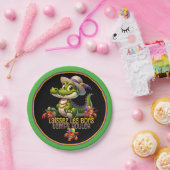 Mardi Gras Party Gator & Crawdads Papieren Bordje (Feest)