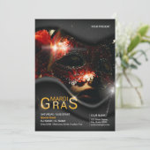 Mardi Gras Party Invitation Flyer (Debout devant)