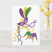 Mardi Gras Party Kaart (Gele Bloem)