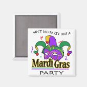 Mardi Gras Party Magneet (Voorkant / Achterkant)