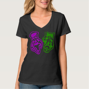 Mardi Gras Party Mask Funny Festival Parade Carniv T-shirt