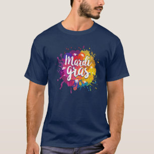 Mardi Gras Party Masker Costume Fat Dinsdag Carniv T-shirt