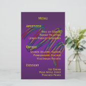 Mardi Gras Party Menu Stationery (Debout devant)