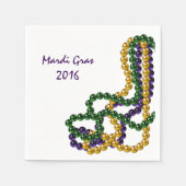 Mardi Gras Party Paarse Goud en Groen Servetten (Voorkant)