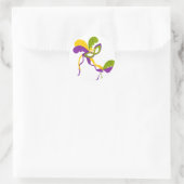 Mardi Gras Party Ronde Sticker (Tas)