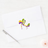 Mardi Gras Party Ronde Sticker (Envelop)