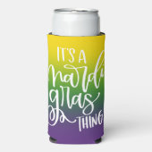 Mardi Gras Party Text Design Ombre Background (Seltzer Voorkant)