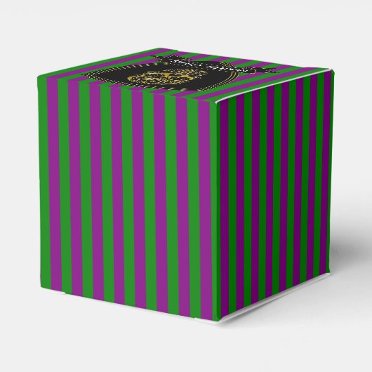 Mardi Gras Patroon Mardi-Gras Bedankdoosjes (Achterkant)