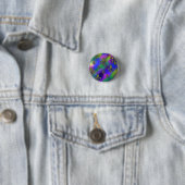 Mardi Gras Pattern Ronde Button 3,2 Cm (In situ)