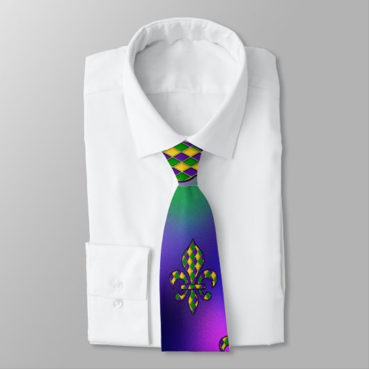 Mardi Gras Pattern Stropdas (Gebonden)