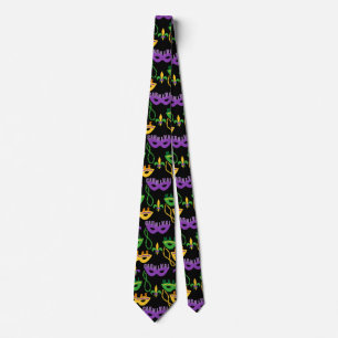 Mardi Gras Patterned Stropdas