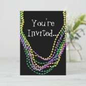 Mardi Gras Perles Colliers Invitation (Debout devant)