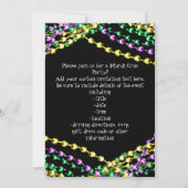 Mardi Gras Perles Colliers Invitation (Dos)