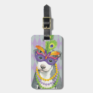 Mardi Gras Pit Bull Bagagelabel
