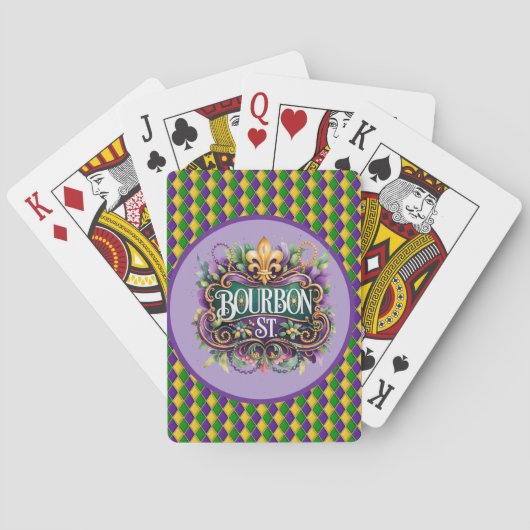 Mardi Gras Poker Cards Pokerkaarten (Achterkant)