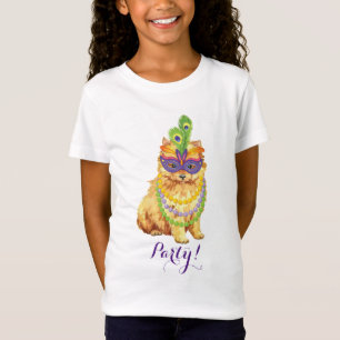 Mardi Gras Pomeranian T-shirt