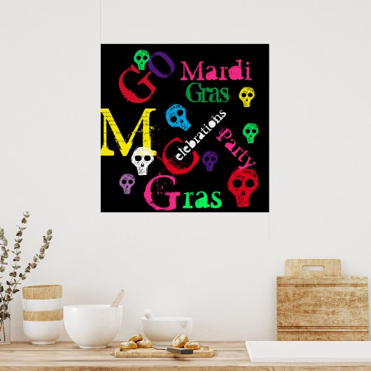 MARDI GRAS POSTER (Keuken)