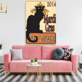 Mardi Gras Poster 2014 Canvas Afdruk (Insitu (Woonkamer))