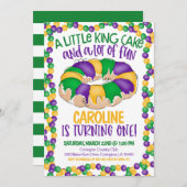 Mardi Gras Première Invitation d'anniversaire (Devant / Derrière)