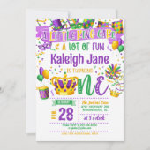 Mardi Gras Première Invitation d'anniversaire (Devant)