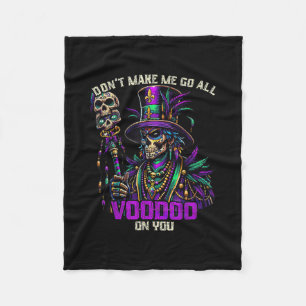 Mardi Gras Priest heksendokter Voodoo op jou Fleece Deken