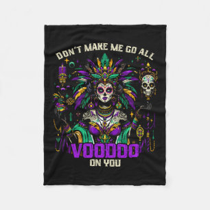 Mardi Gras Priesteres Vrouwen New Orleans Heksendo Fleece Deken