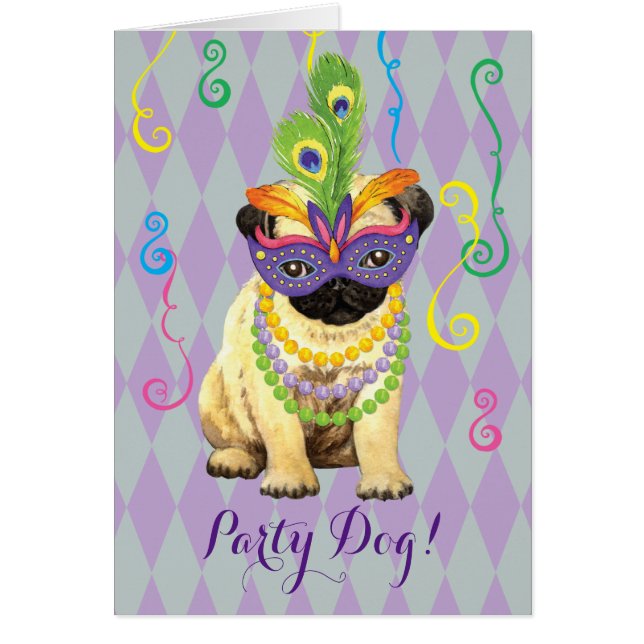 Mardi Gras Pug (Voorkant)