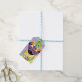 Mardi Gras Pug Cadeaulabel (Met Touw)