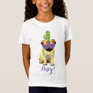Mardi Gras Pug T-shirt