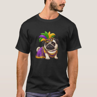 Mardi Gras Pug T-shirt