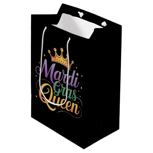Mardi Gras Queen Parade Costume Party Medium Cadeauzakje (Voorkant Gekanteld)