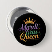 Mardi Gras Queen Parade Costume Party Ronde Button 7,6 Cm (Voorkant /achterkant)