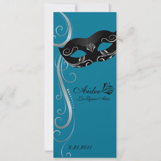 Mardi Gras Quince Kaart (Voorkant)