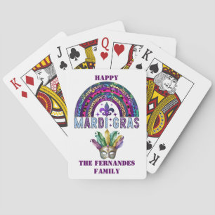 Mardi Gras Rainbow en Mask Plays Pokerkaarten