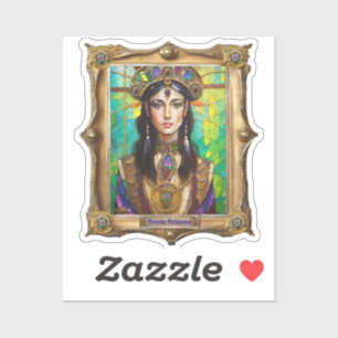Mardi Gras Realm Portretten - De Creoolse Prinses Sticker