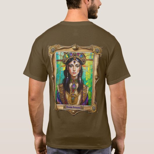 Mardi Gras Realm Portretten - De Creoolse Prinses T-shirt (Achterkant)