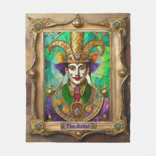 Mardi Gras Realm Portretten - De kunstenaar Dali Fleece Deken