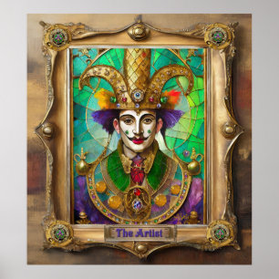 Mardi Gras Realm Portretten - De kunstenaar Dali Poster