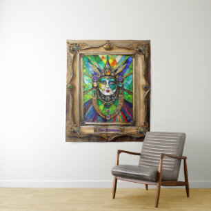 Mardi Gras Realm Portretten - De Priesteres Wandkleed