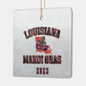 Mardi Gras Red Black Keramisch Ornament (Links)