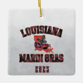 Mardi Gras Red Black Keramisch Ornament (Voorkant)