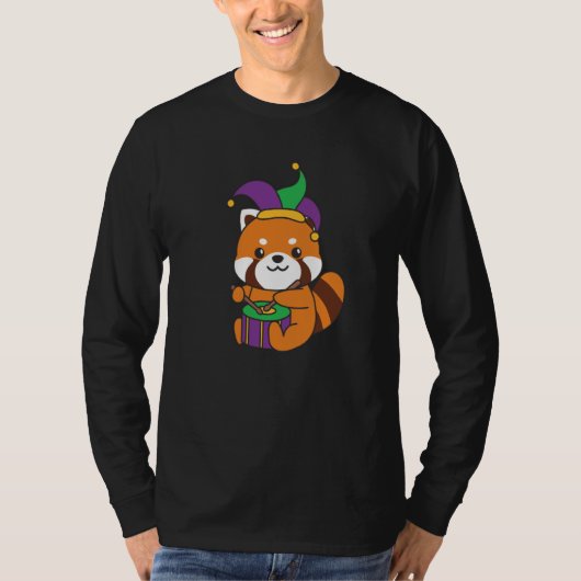Mardi Gras Red Panda With Drum Mardi Gras Costume  T-shirt (Voorkant)
