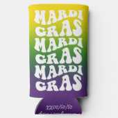 Mardi Gras Retro Text Ombre Party (Achterkant)