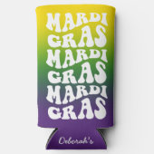 Mardi Gras Retro Text Ombre Party (Voorkant)