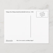 Mardi Gras Rex Ball 1890 Uitnodiging Briefkaart (Achterkant)