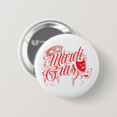 Mardi Gras Ronde Button 5,7 Cm (Voorkant /achterkant)