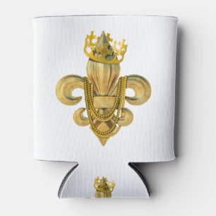 Mardi Gras Royalty Fleur de Lis Symbol met kralen Blikjeskoeler